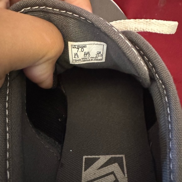 VANS Atwood Low Top Pewter Dark Gray Canvas Women Skate Shoe Sneaker Size 7 EUC - Picture 15 of 15